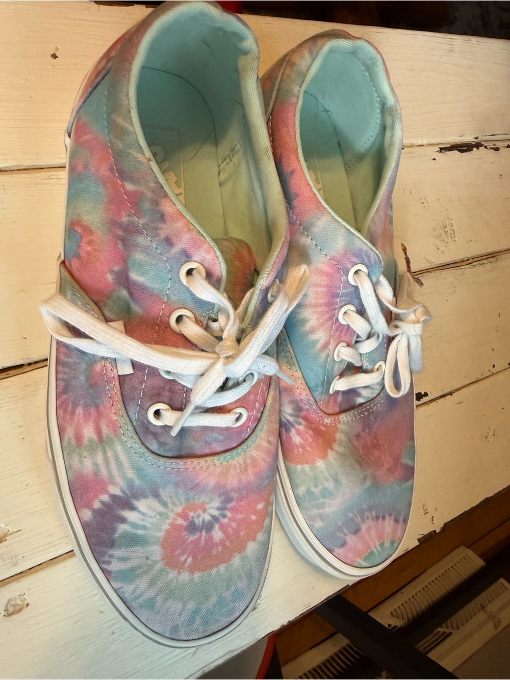 Vans Pastel Tie-dye Low Top Sneakers Women's Size 9.5 - Picture 3 of 13